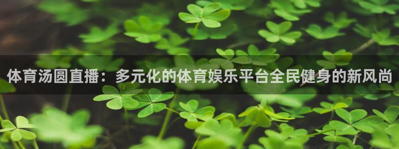 体育汤圆直播：多元化的体育娱乐平台全民健身的新风尚